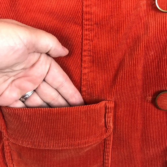 Talbots Autumn Orange Corduroy Jacket - Picture 3 of 7